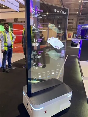 55インチ透明スクリーンモバイル広告プレーヤー